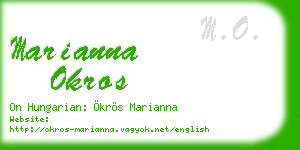 marianna okros business card
